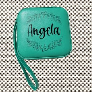 Personalized travel jewelry case